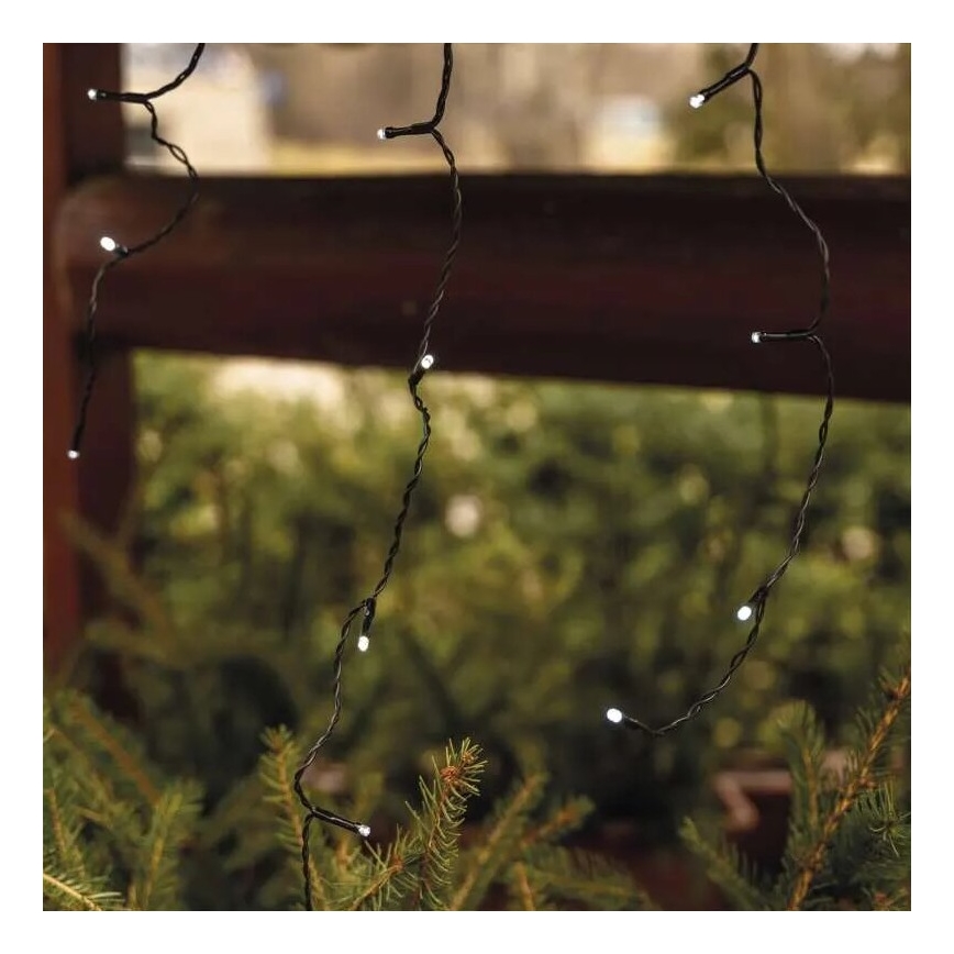 Guirlande de Noël extérieure 100xLED/2,5x0,9m IP44 blanc froid