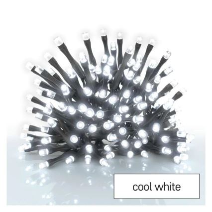 Guirlande de Noël extérieure 120xLED/3xAA 8,9m IP44 blanc froid