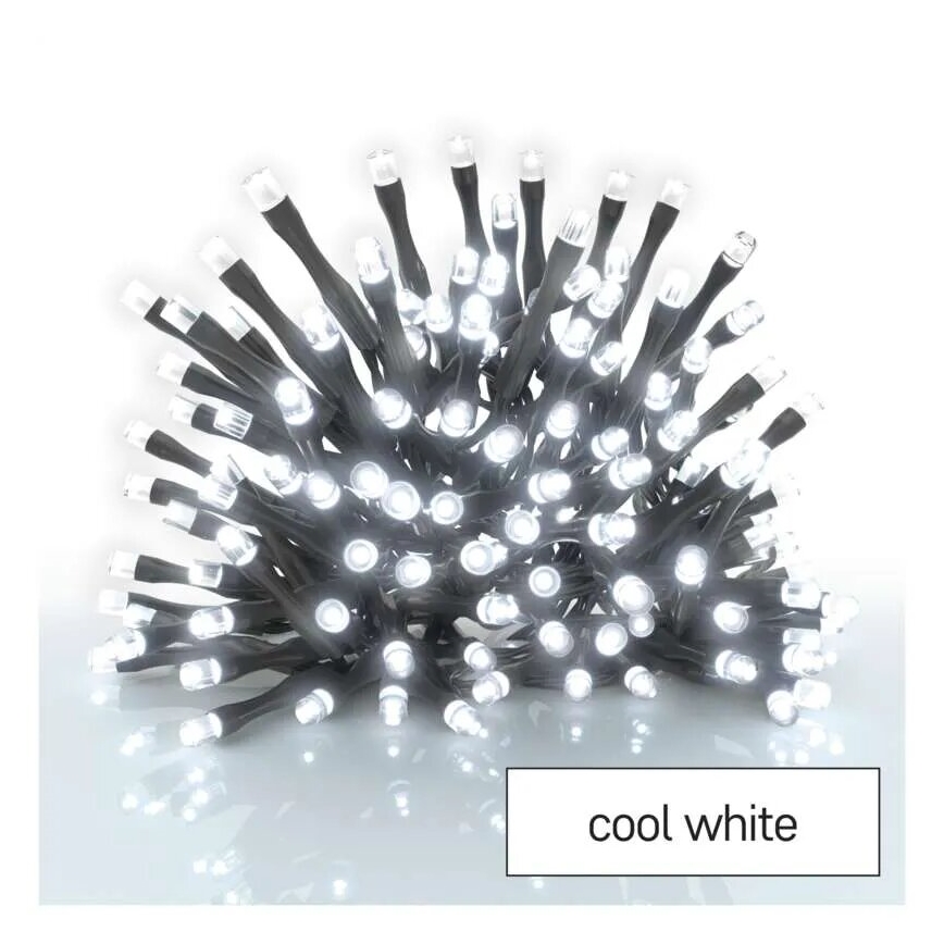 Guirlande de Noël extérieure 120xLED/3xAA 8,9m IP44 blanc froid