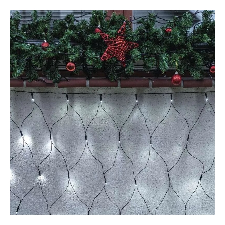 Guirlande de Noël extérieure 160xLED/2x1,5m IP44 blanc froid