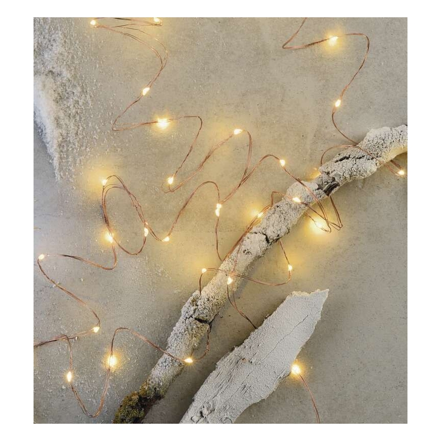 Guirlande de noël extérieure 40xLED/9m IP44 blanc chaud