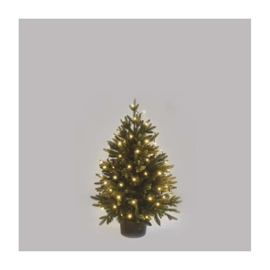 Guirlande de Noël extérieure 80xLED/3xAA 6,1m IP44 blanc chaud