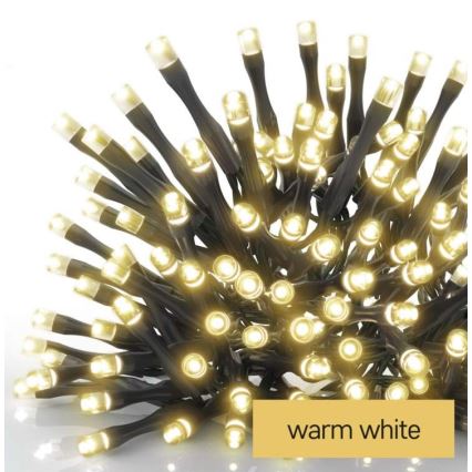 Guirlande de Noël extérieure 80xLED/3xAA 6,1m IP44 blanc chaud