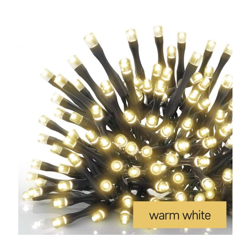Guirlande de Noël extérieure 80xLED/3xAA 6,1m IP44 blanc chaud