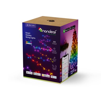 Nanoleaf - Guirlande de Noël extérieure RGBW ESSENTIALS 250xLED 2x10m 2700-6500K Wi-Fi IP44