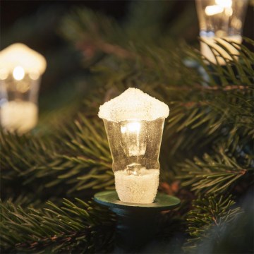 Guirlande de noël LANTERN 12xE10/10,7m blanc chaud - fabriqué en Europe