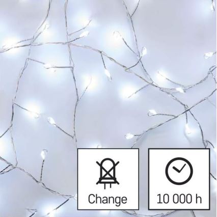 Guirlande de noël LED 100xLED/3xAA 2,7 m blanc froid