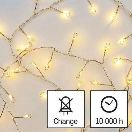 Guirlande de noël LED 100xLED/3xAA 2,7m blanc chaud