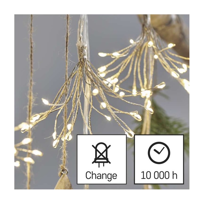 Guirlande de noël LED 150xLED/5,35m blanc chaud