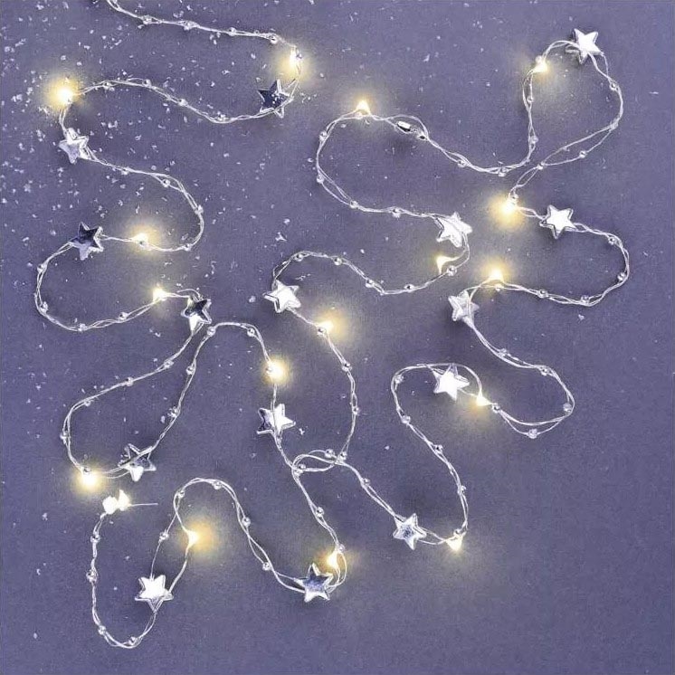 Guirlande de noël LED 20xLED/2xAA 2,2 m blanc chaud