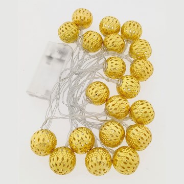 Guirlande de Noël LED 20xLED/3xAA 2,5m blanc chaud