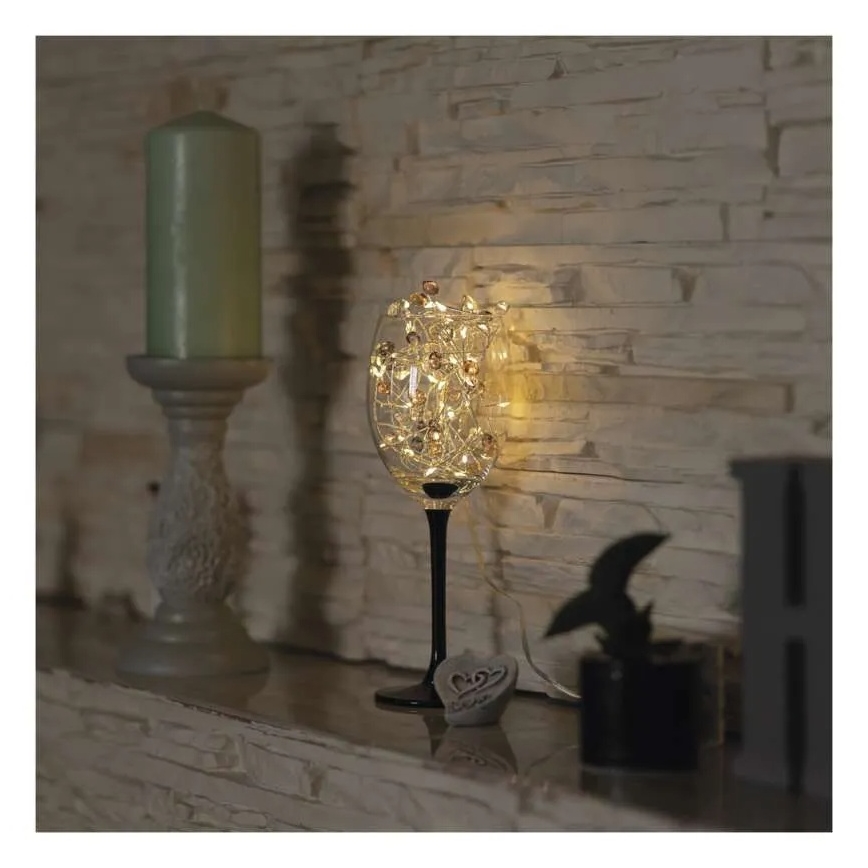 Guirlande de Noël LED 40xLED/3xAA 1,5 m blanc chaud