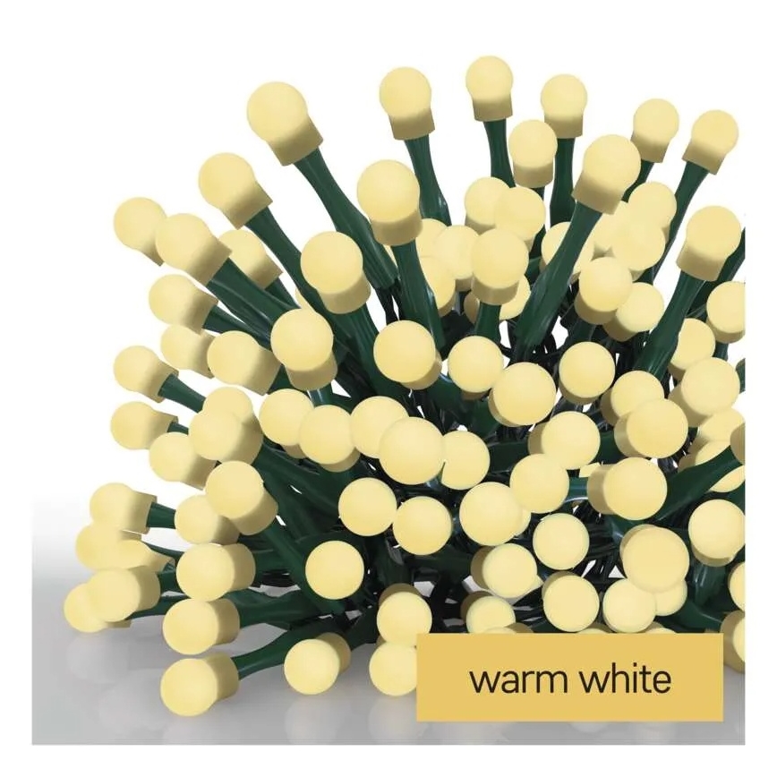 Guirlande de Noël LED 480 LEDs, 8 fonctions, 53 m, IP44, blanc chaud