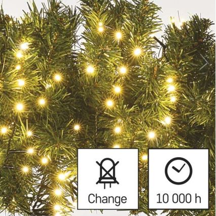 Guirlande de Noël LED 600xLED/17m IP44 blanc chaud