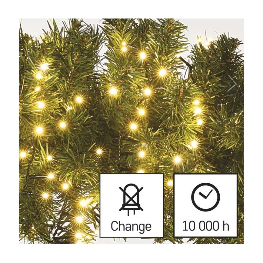 Guirlande de Noël LED 600xLED/17m IP44 blanc chaud