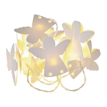 Guirlande de Noël LED CHAIN 10xLED/2xAA 1,65 m blanc chaud