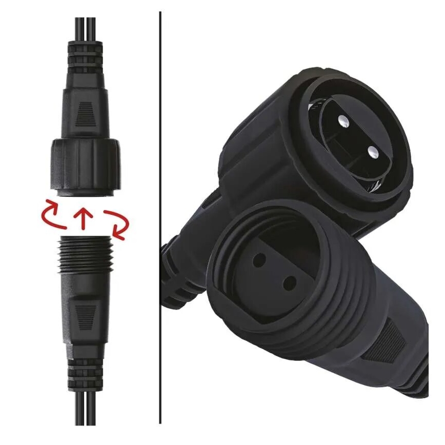 Guirlande de Noël LED d'extérieur 100 LED / 10 m IP44 blanc froid
