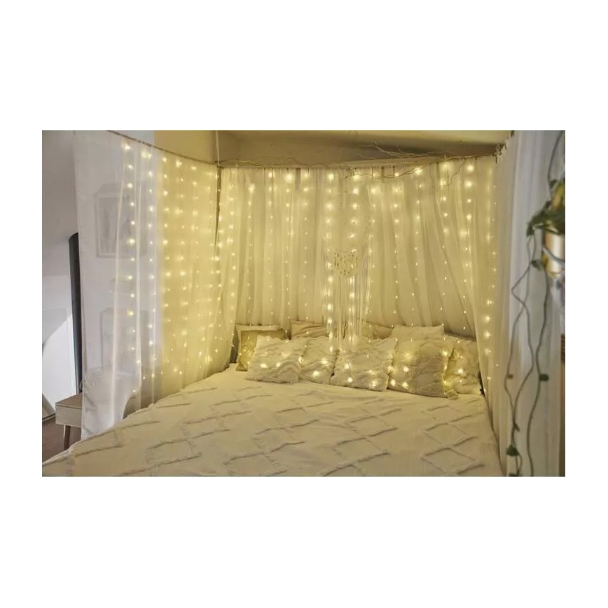 Guirlande de noël LED d'extérieur 240xLED/8 fonctions 6,7 m IP44 blanc chaud