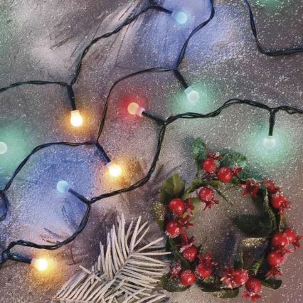 Guirlande de Noël LED d'extérieur 80 LED, 8 fonctions, 13 m, multicolore, IP44
