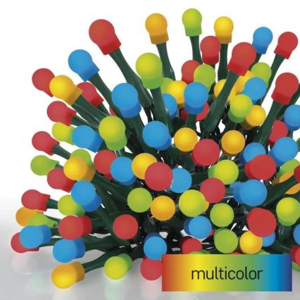 Guirlande de Noël LED d'extérieur 80 LED, 8 fonctions, 13 m, multicolore, IP44