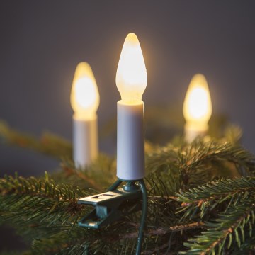 Guirlande de Noël LED d'extérieur FELICIA FILAMENT 20xE10 19m blanc/blanc chaud IP44, Fabriquée en République tchèque