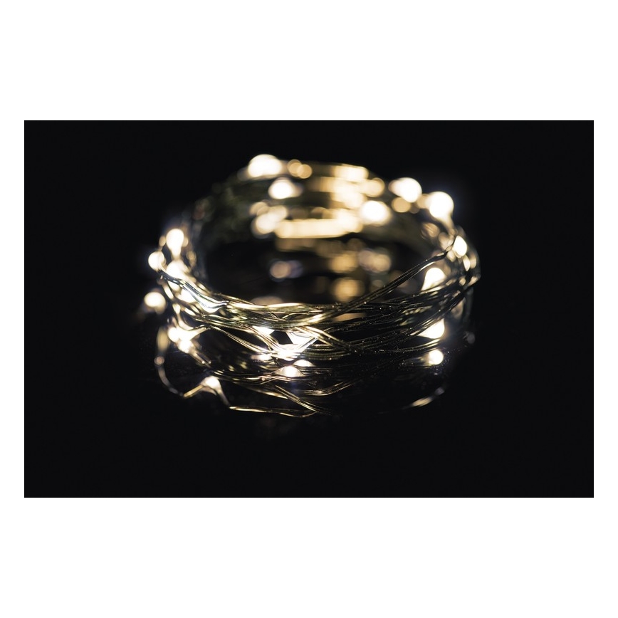 Guirlande de Noël LED d'extérieur NANO 40xLED 9m IP44 blanc chaud