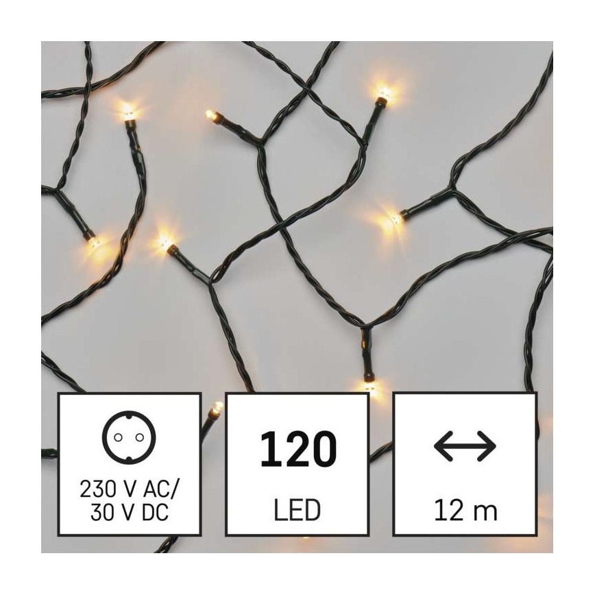 Guirlande de Noël LED extérieur 120xLED/17m IP44 vintage