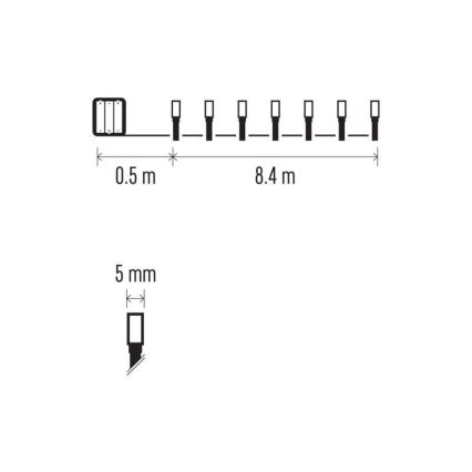 Guirlande de Noël LED extérieur 120xLED/8,9m IP44 blanc chaud