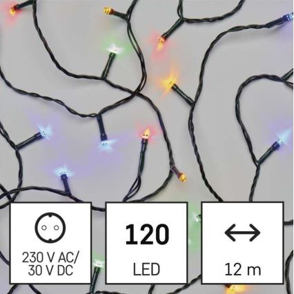 Guirlande de Noël LED extérieur 120xLED/8 modes 17m IP44 multicolore