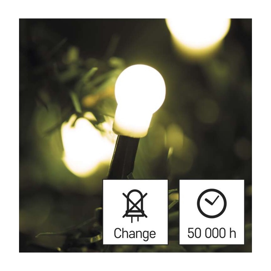 Guirlande de Noël LED extérieur 200xLED/25m IP44 blanc chaud