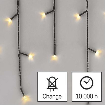 Guirlande de Noël LED extérieur 200xLED/8 modes 8,6m IP44 blanc chaud