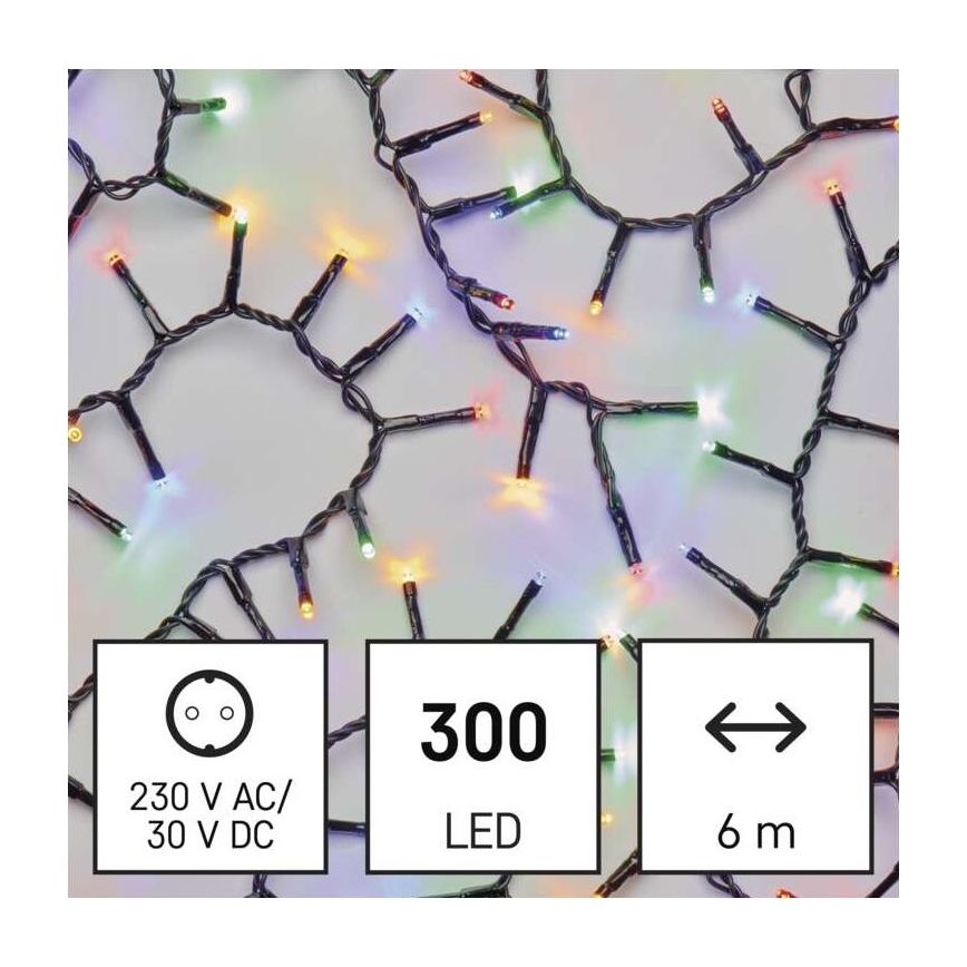Guirlande de Noël LED extérieur 300xLED/11m IP44 multicolore
