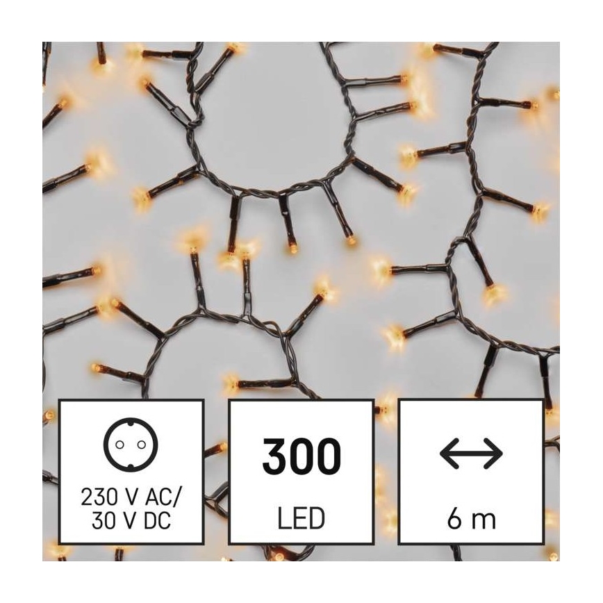 Guirlande de Noël LED extérieur 300xLED/11m IP44 vintage