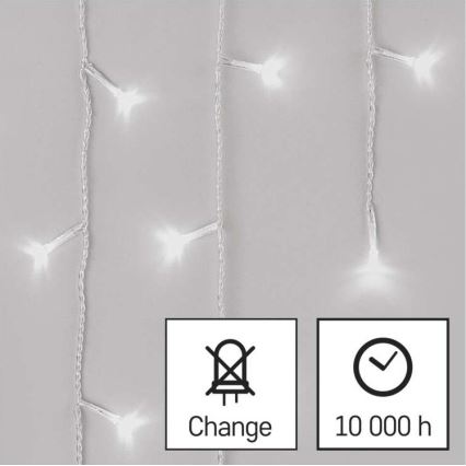 Guirlande de Noël LED extérieur 300xLED/8 modes10m IP44 blanc froid + télécommande