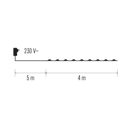 Guirlande de Noël LED extérieur 40xLED 9m IP44 blanc froid