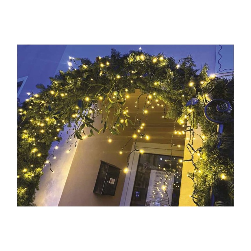 Guirlande de Noël LED extérieur 600xLED/8 modes 15m IP44 blanc chaud