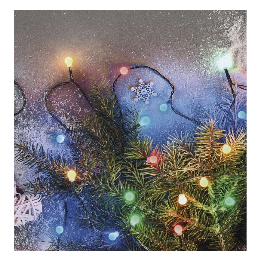 Guirlande de Noël LED extérieur 80xLED/8 modes 13m IP44 multicolore