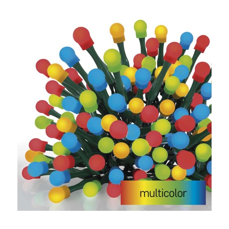 Guirlande de Noël LED extérieur 80xLED/8 modes 13m IP44 multicolore