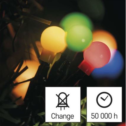 Guirlande de Noël LED extérieur 80xLED/8 modes 13m IP44 multicolore