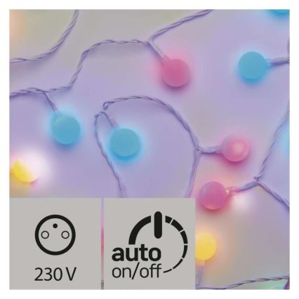 Guirlande de Noël LED extérieur CHERRY 40xLED 9m IP44 multicolore