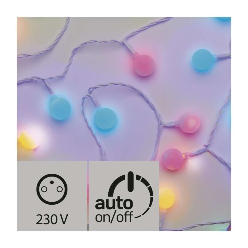 Guirlande de Noël LED extérieur CHERRY 40xLED 9m IP44 multicolore