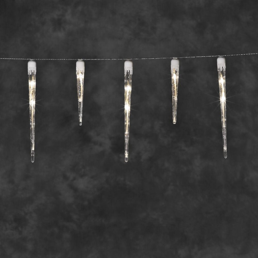 Guirlande de Noël LED extérieur ICICLE 16xLED 13,75m IP44 blanc chaud
