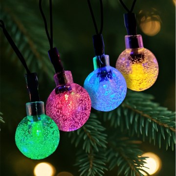 Guirlande de Noël LED extérieure 20xLED/2xAA 2,2 m IP44 multicolore