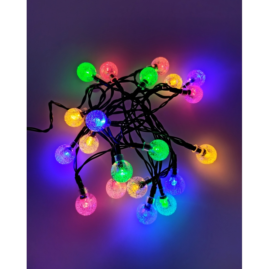 Guirlande de Noël LED extérieure 20xLED/2xAA 2,2 m IP44 multicolore