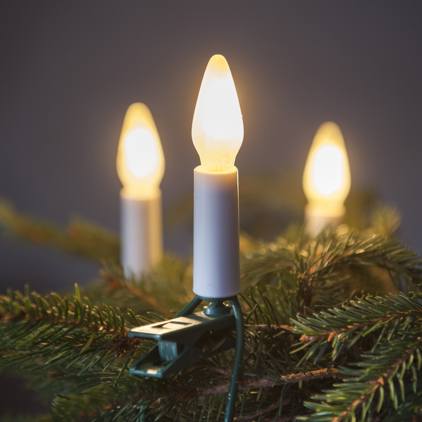 Guirlande de Noël LED extérieure FELICIA FILAMENT 20xE10 19m blanc/blanc chaud IP44, Made in the EU