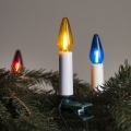 Guirlande de Noël LED extérieure FELICIA FILAMENT 20xE10 19m coloré/blanc chaud IP44, Made in the EU