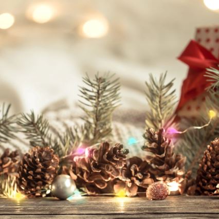 Guirlande de Noël LED RGB 10 m, 10 W / 5 V, USB + télécommande