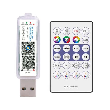 Guirlande de Noël LED RGB 10 m, 10 W / 5 V, USB + télécommande