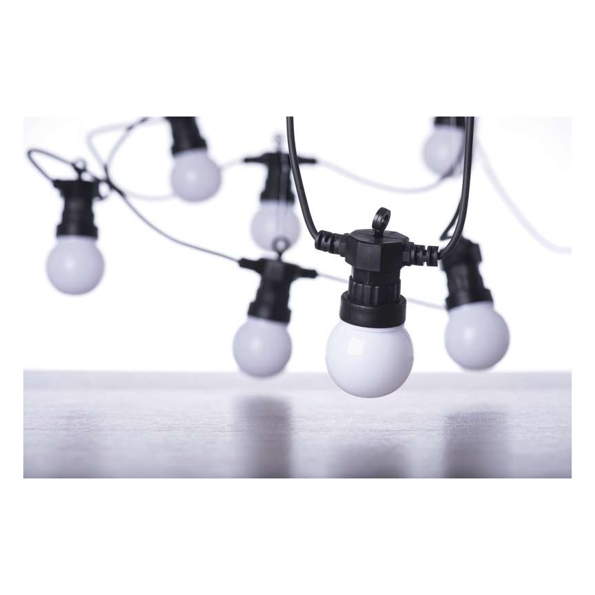 Guirlande décorative d'extérieur 10xLED/10m IP44 blanche