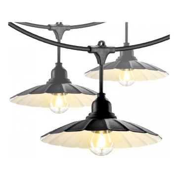 Guirlande décorative d'extérieur CRETE 10xE27/230V 15m IP44